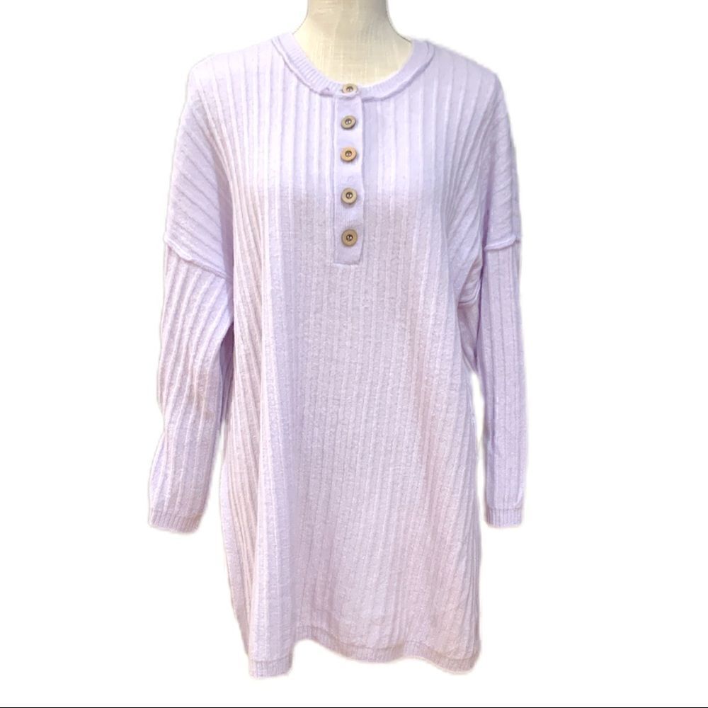 NWT Free People Around the Clock  Comfy Oversized Tunic Sweater - Picture 2 of 7